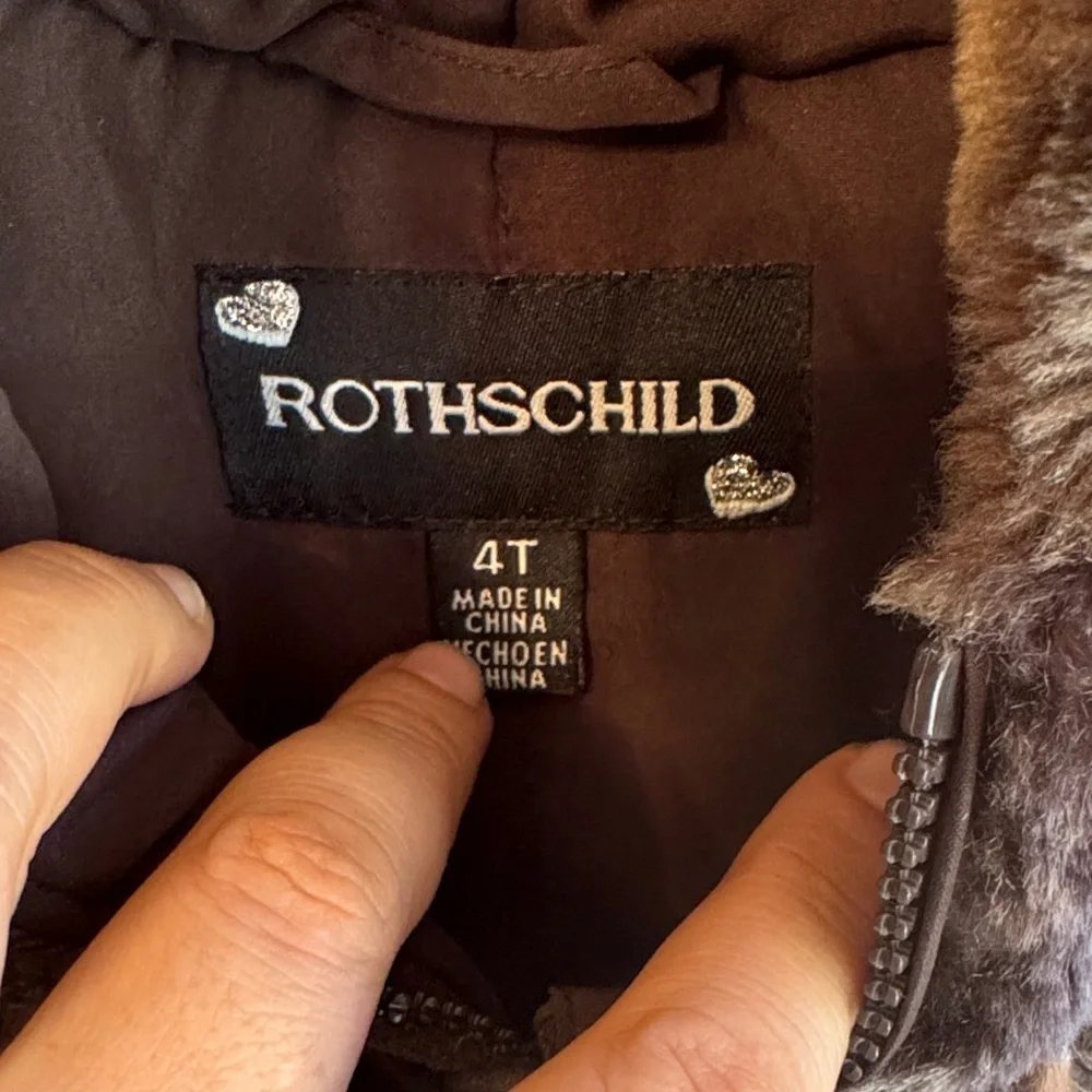 Rothschild Leopard Print Kids Puffer Coat